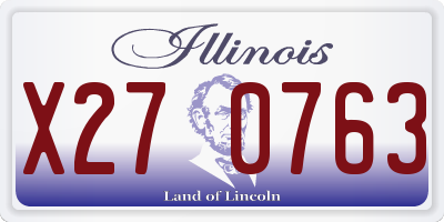 IL license plate X270763