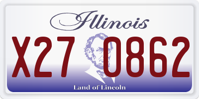 IL license plate X270862