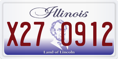 IL license plate X270912