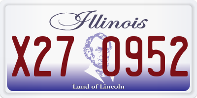 IL license plate X270952