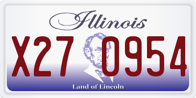 IL license plate X270954