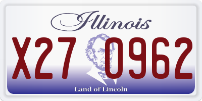IL license plate X270962