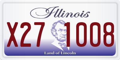 IL license plate X271008
