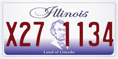 IL license plate X271134