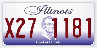 IL license plate X271181