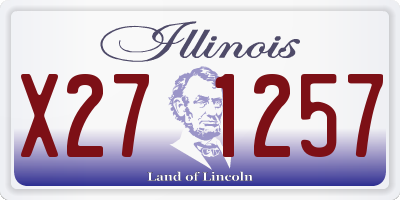 IL license plate X271257