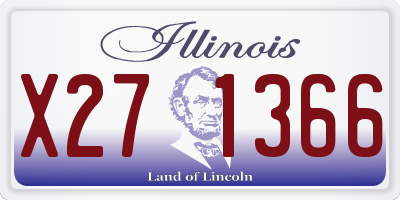 IL license plate X271366