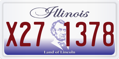 IL license plate X271378