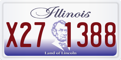 IL license plate X271388