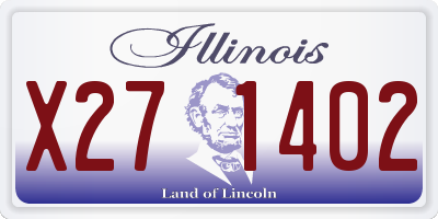IL license plate X271402