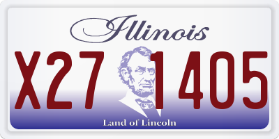 IL license plate X271405