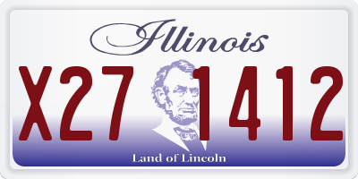 IL license plate X271412