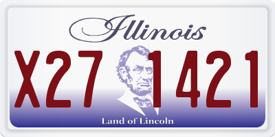 IL license plate X271421