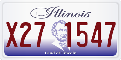IL license plate X271547