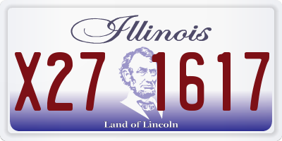 IL license plate X271617