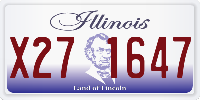 IL license plate X271647