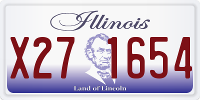 IL license plate X271654