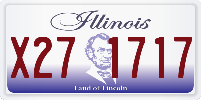 IL license plate X271717