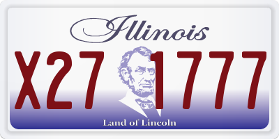 IL license plate X271777