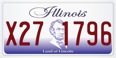 IL license plate X271796