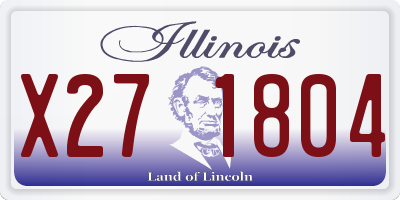 IL license plate X271804