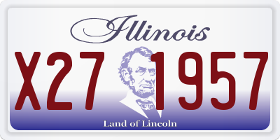 IL license plate X271957