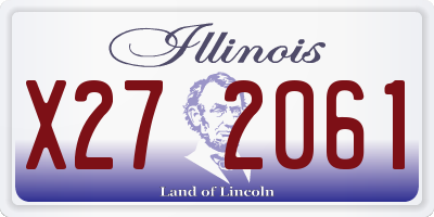 IL license plate X272061