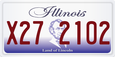 IL license plate X272102
