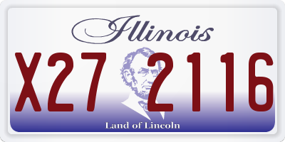 IL license plate X272116