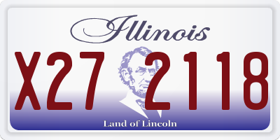 IL license plate X272118