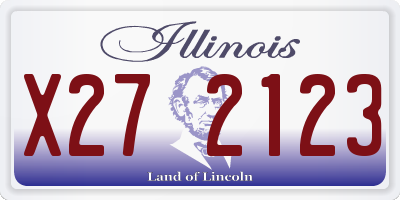 IL license plate X272123