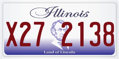 IL license plate X272138