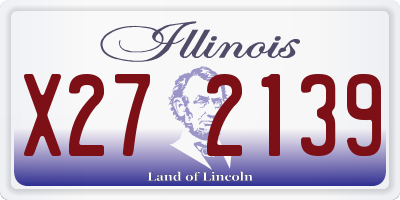IL license plate X272139