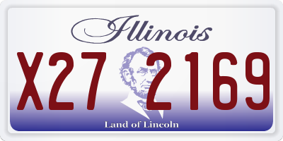 IL license plate X272169
