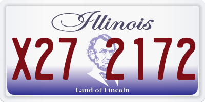 IL license plate X272172