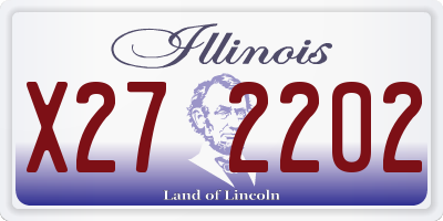 IL license plate X272202