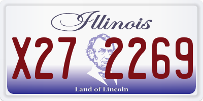 IL license plate X272269