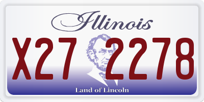 IL license plate X272278