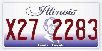 IL license plate X272283