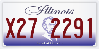 IL license plate X272291