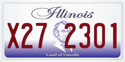 IL license plate X272301