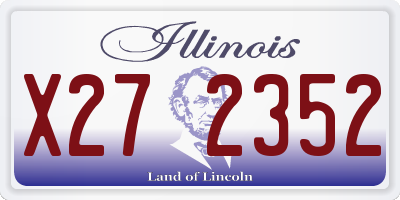 IL license plate X272352