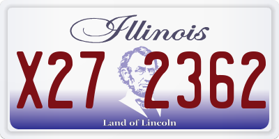IL license plate X272362