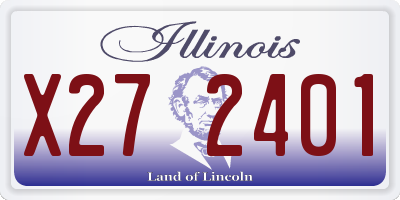 IL license plate X272401