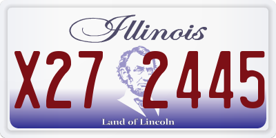 IL license plate X272445