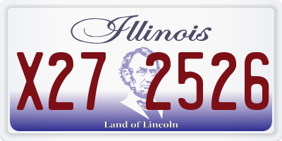 IL license plate X272526