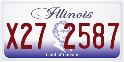 IL license plate X272587