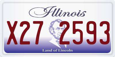 IL license plate X272593