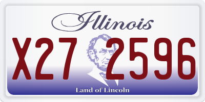 IL license plate X272596