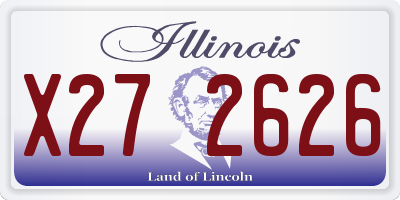 IL license plate X272626